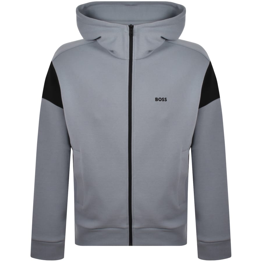 BOSS Union Saggy Full Zip Hoodie Blue | Mainline Menswear us